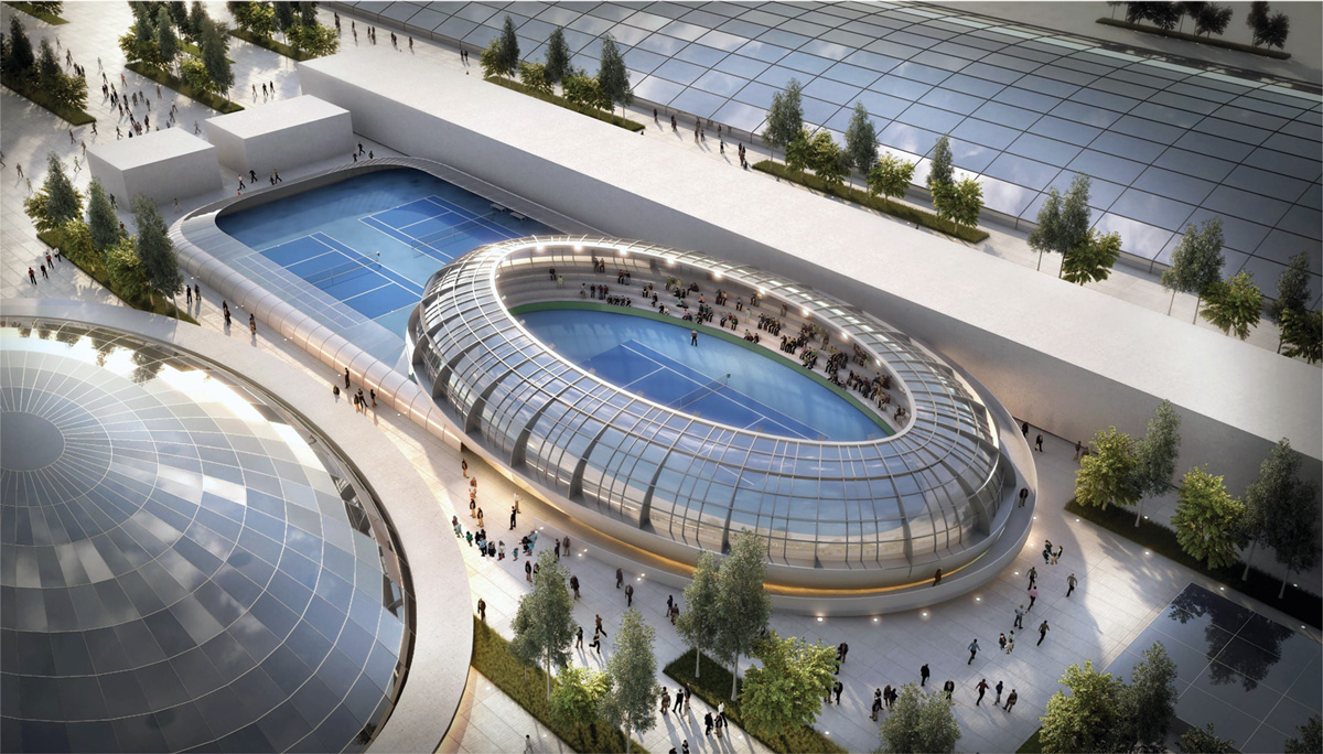 Render of Iranmall Tennis Court