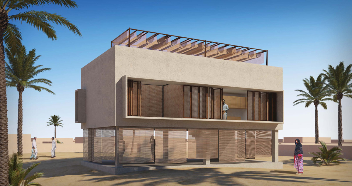 Exterior Render of Makran Housing