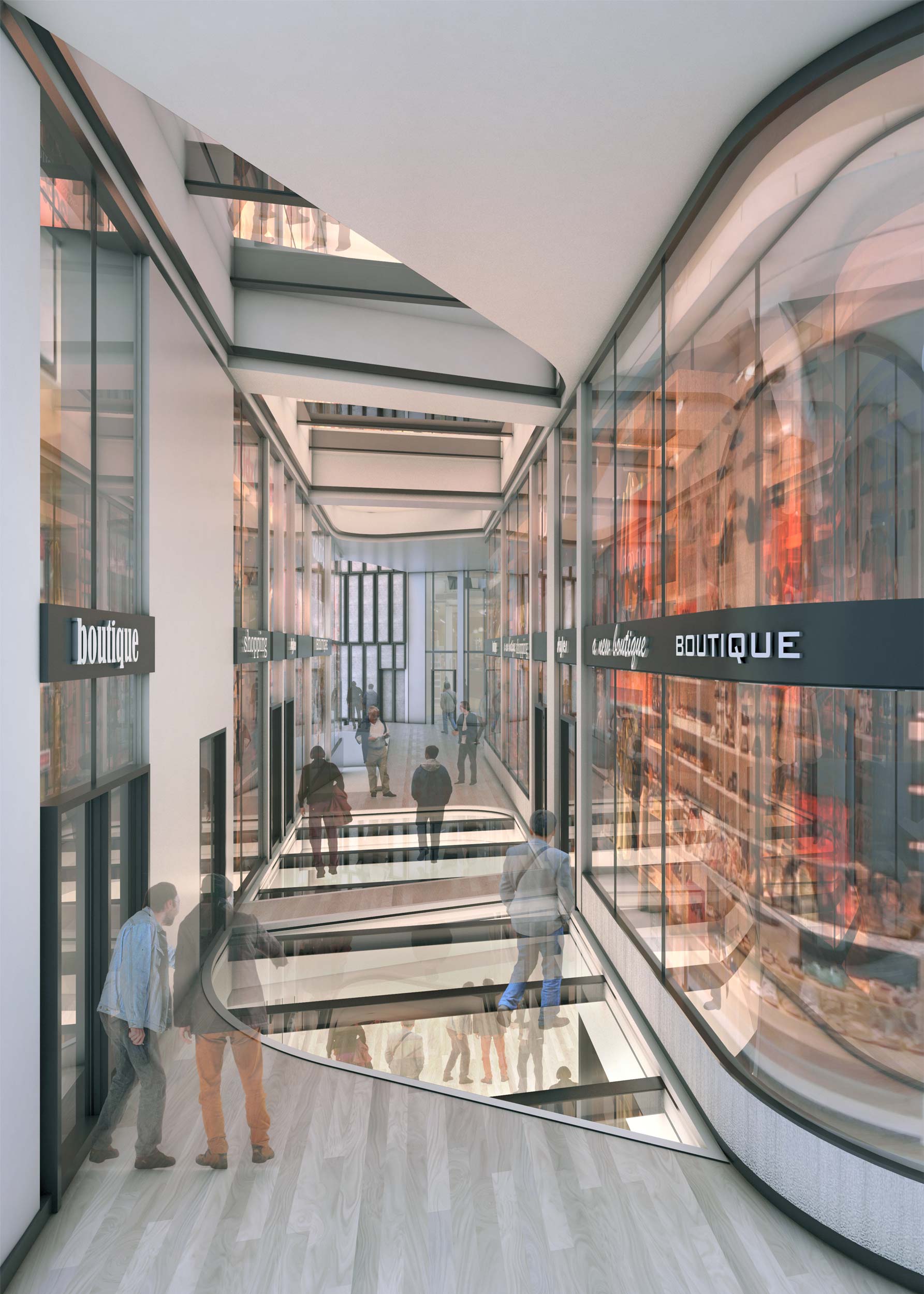 interior render of the commercial section