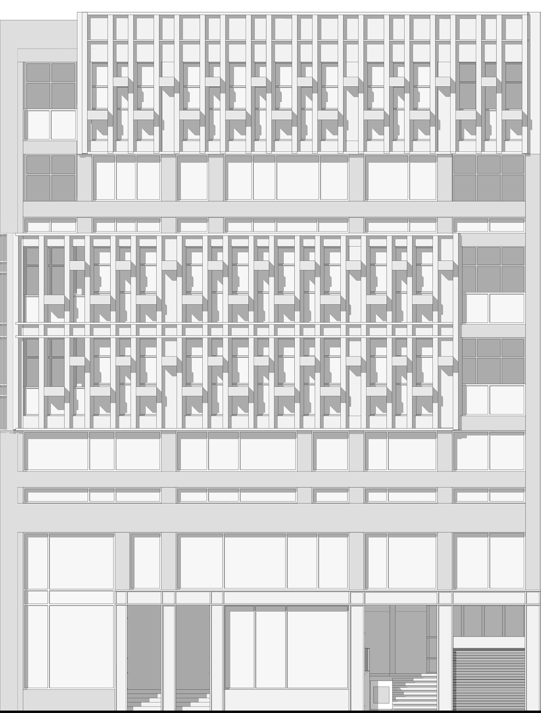 facade, facade design of Guilan Nezam T.A.M