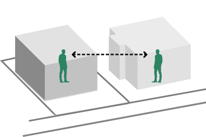 diagrm 2, a villa near a neighbour