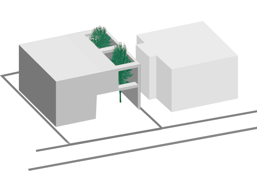 diagrm 5, a villa near a neighbour