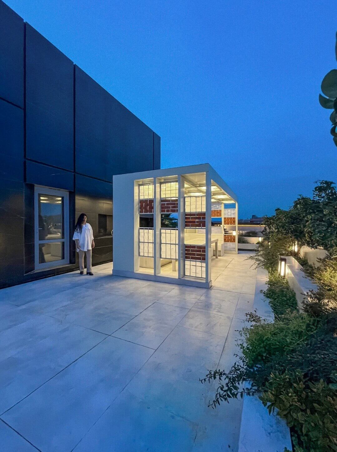 roof garden in night, 93 st. residentail aratment