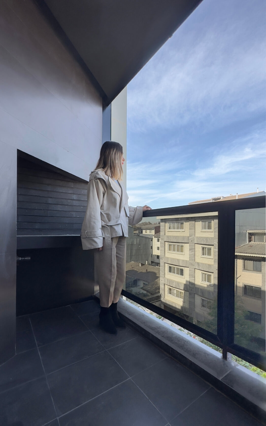 balcony interior, 93 st. residentail aratment